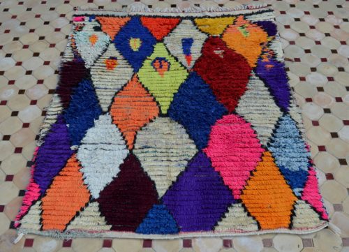 Moroccan boucherouite rugs
